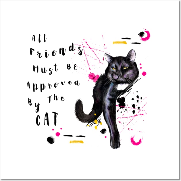 Cat Approval Quote Wall Art by Gingezel